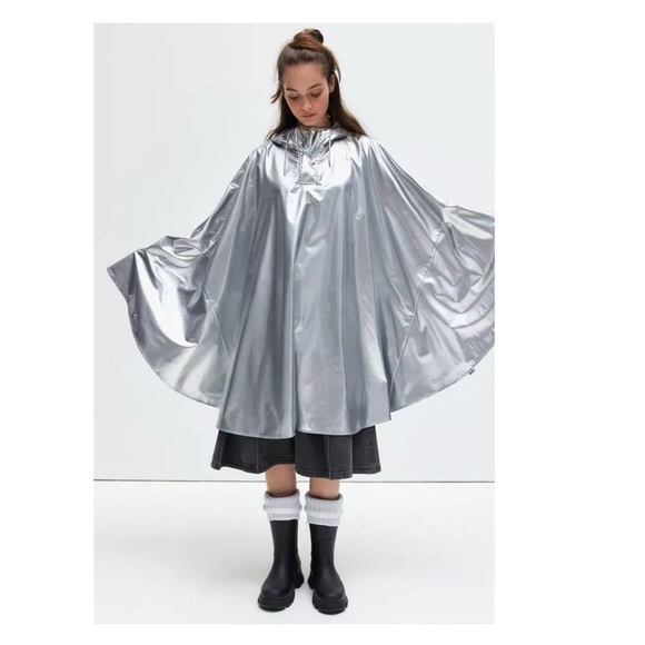 ❤️Sold❤️ RAINS Unisex Mirror Waterproof Cape Rain Jacket - Picture 5 of 14